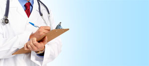 Doctor writing